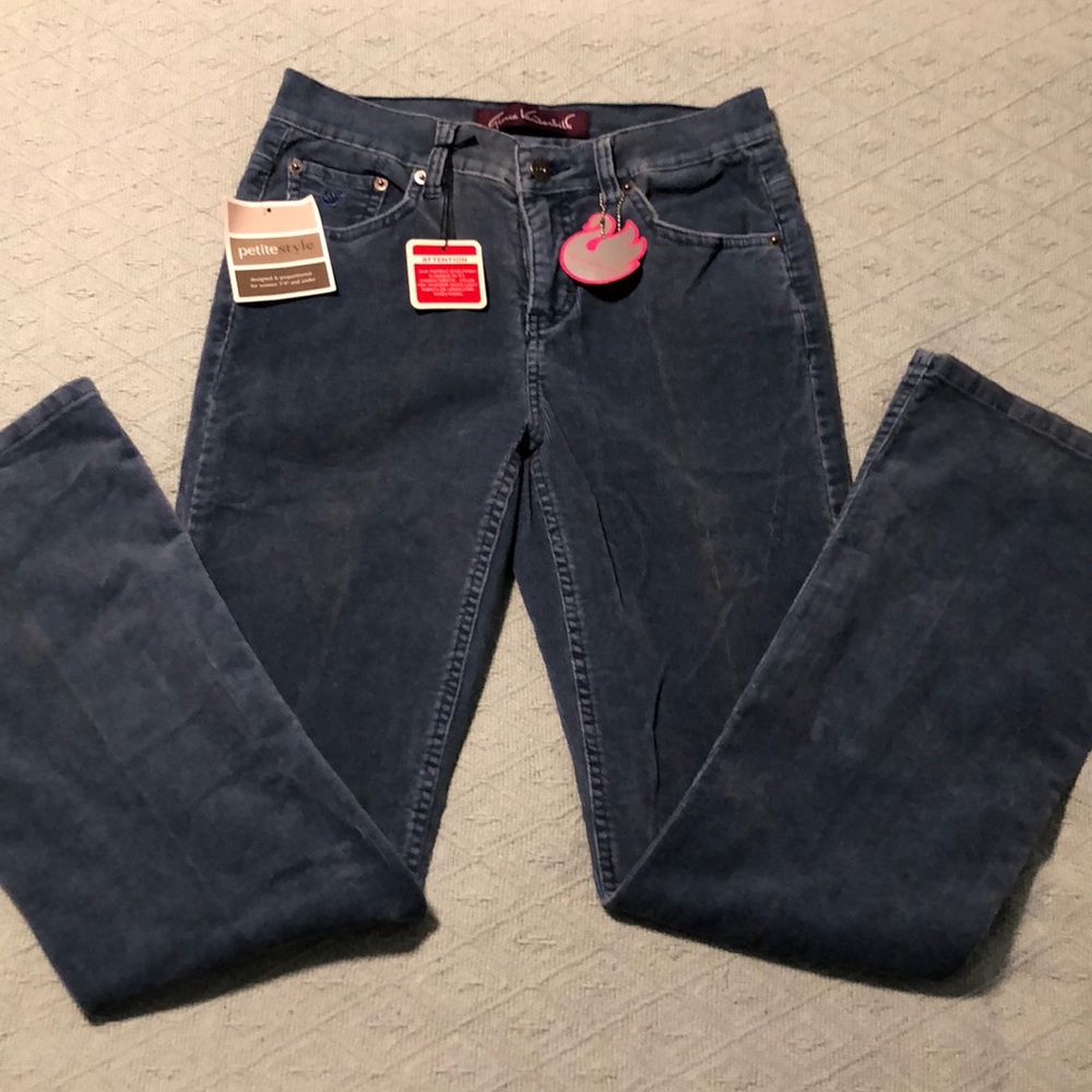 Gloria Vanderbilt Giselle Blue Corduroy Pants
